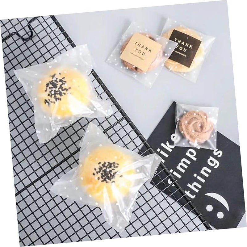 Frosted Plastic Bags 7x7 Inches Self Adhesive For Cookies Candy Pastries Party Favors - Image 3